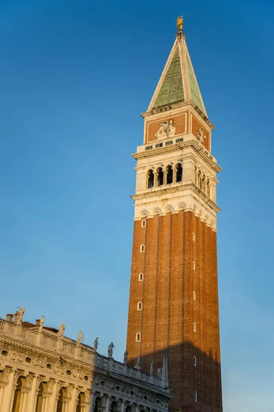 Часовая Башня Кампанильской Площади Святого Марка Венеции Италия — стоковое фото