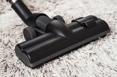 Siyah elektrik süpürgesi fırça portre