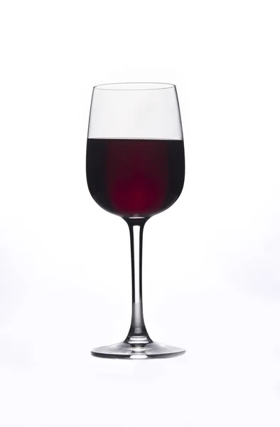 Glass of the red wine in white background — Stock Photo, Image