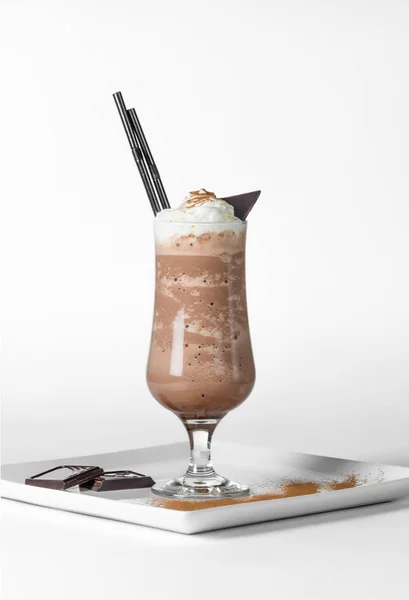 Ice coffee with chocolate — Stock Photo, Image