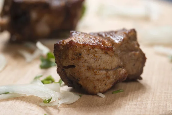 Sappige Stukken Vlees Barbecue — Stockfoto