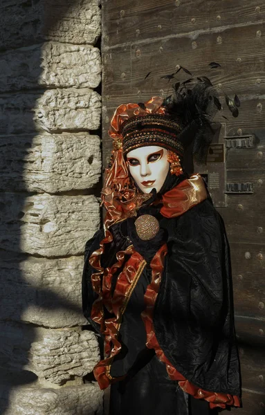 Masques Carnaval Colorés Lors Festival Traditionnel Venise Italie — Photo