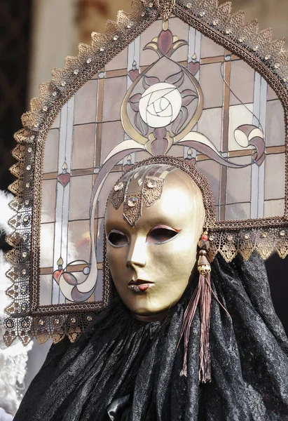 Colorful carnival masks at a traditional festival in Venice, Italy