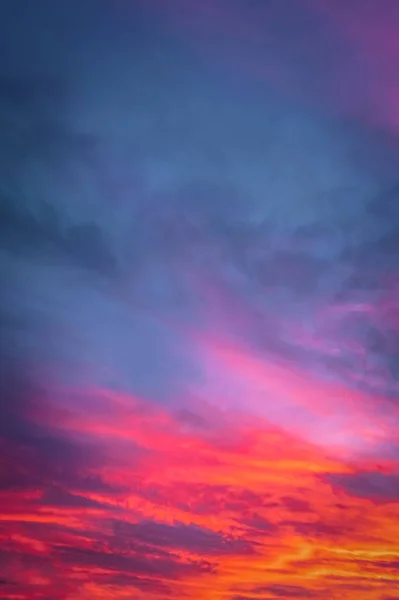 Cielo Anaranjado Rojo Atardecer Hermoso Cielo Paisaje Montaña —  Fotos de Stock