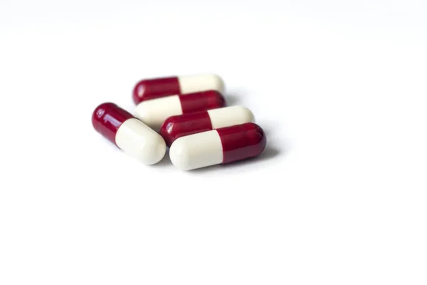 治疗药物处方 药用药物 药学主题 红白药物的希普 — 图库照片