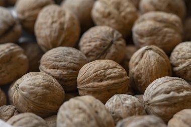 Kabuklu ceviz. Taze ceviz arkaplanı.