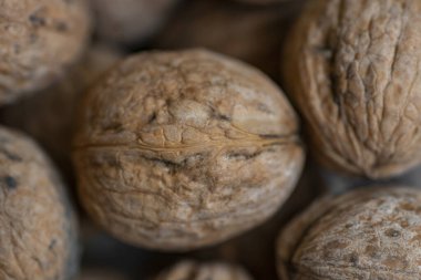 Kabuklu ceviz. Taze ceviz arkaplanı.