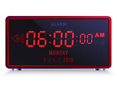 Modern dijital Led çalar saat-takvim