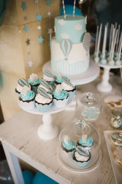 birthday table with sweets