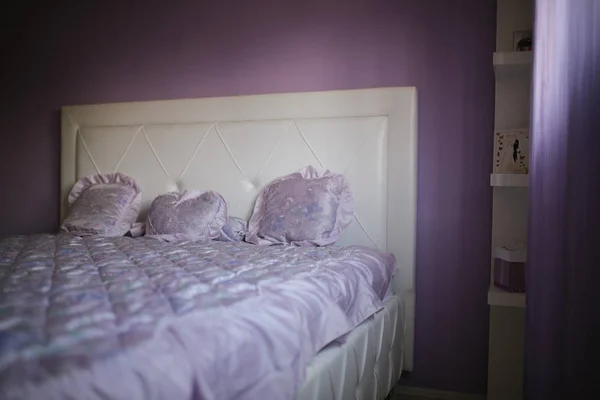 Bedroom purple interior