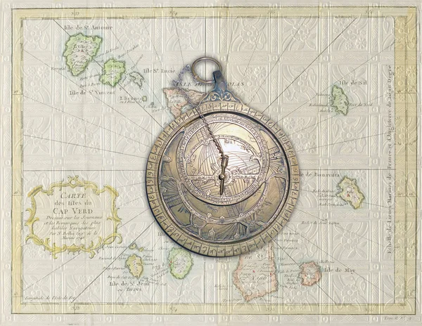 Arap usturlap ve Armillary küre arka plan