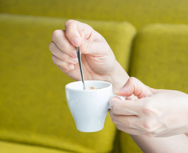 stock image Woman and a cofee mug