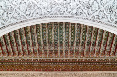 bahia palace içine renkli oryantal tavan parçası