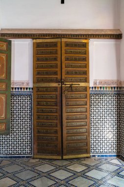 Bahia Palace - Marakeş - Fas, ahşap kapılar