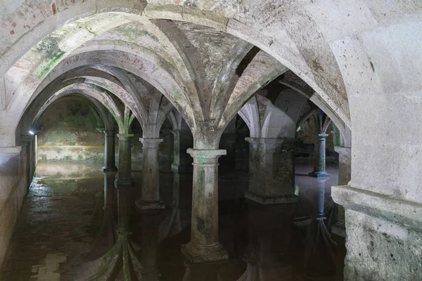 Reflexión de la Cisterna Manuelina en El-Jadida, Marruecos — Foto de Stock