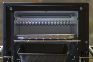 Bir soba fırın içine yakın çekim