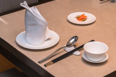 Çin yemeği masa dekorasyon