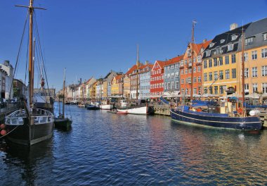 Kopenhag 'da Nyhavn. Danimarka