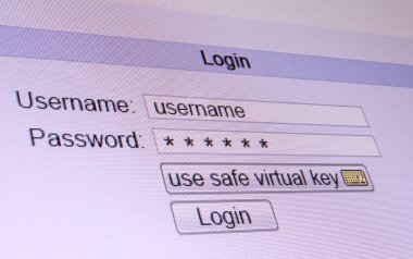 güvenli oturum açma. Giriş Kullanıcı adı ve parola ile sanal tuşlar