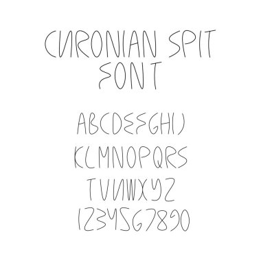 Işık vektörel yazı tipi - Curonian Spit