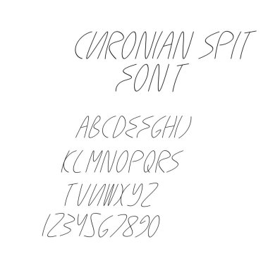 Işık italik vektörel yazı tipi - Curonian Spit