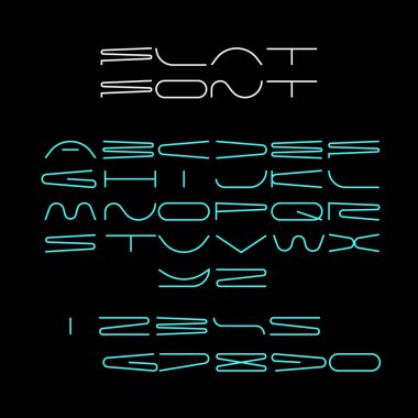 Düz uzay vektör yazı tipi