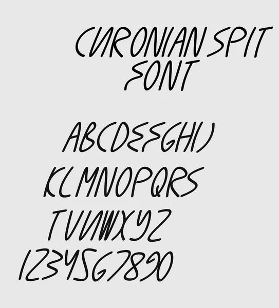 Düzenli italik vektörel yazı tipi - Curonian Spit