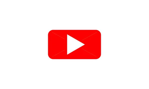 Logo Vector Juego Rojo Icono Button Youtube Plano Medios Sociales — Vector de stock