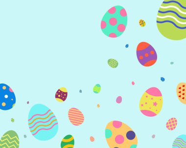 Dekoratif düz Paskalya yumurta arka plan