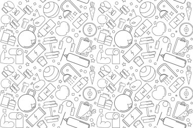 Vektör spor salonu desen. Spor salonu sorunsuz arka plan