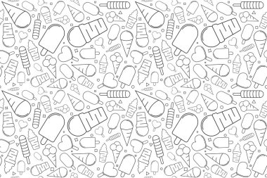 Vektör dondurma desen. Dondurma sorunsuz arka plan