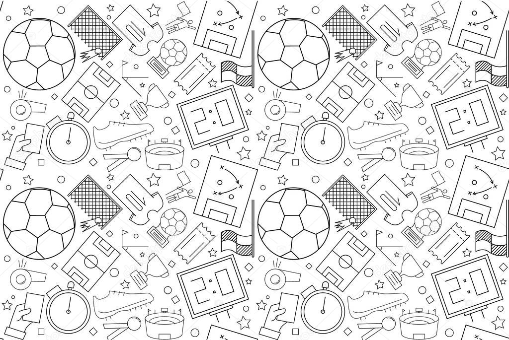 Vector football pattern. football seamless background