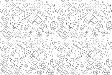 Vektör bilim desen. Bilim sorunsuz arka plan