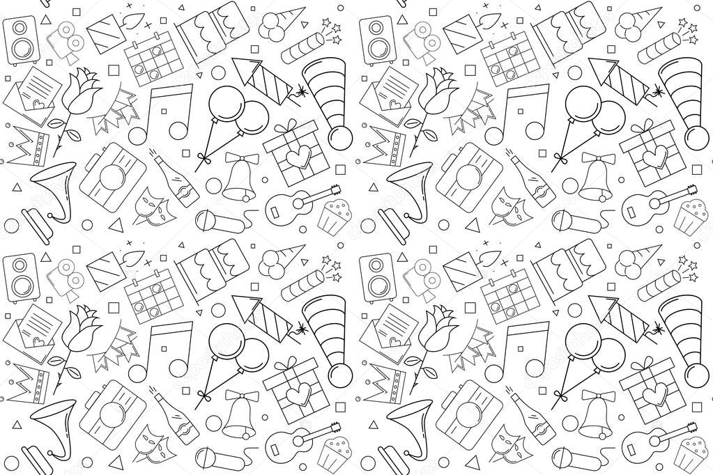 Vector party pattern. Party seamless background