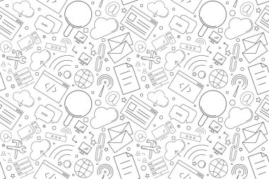 Vektör internet desen. Internet sorunsuz arka plan