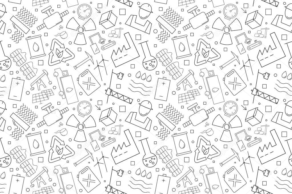 Vector industry pattern. industry seamless background