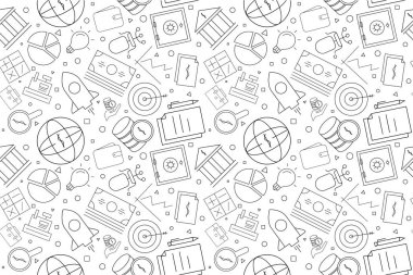 Vektör iş desen. İş sorunsuz arka plan