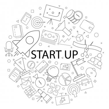 Vektör desen kelime ile başlatın. Arka plan başlamak