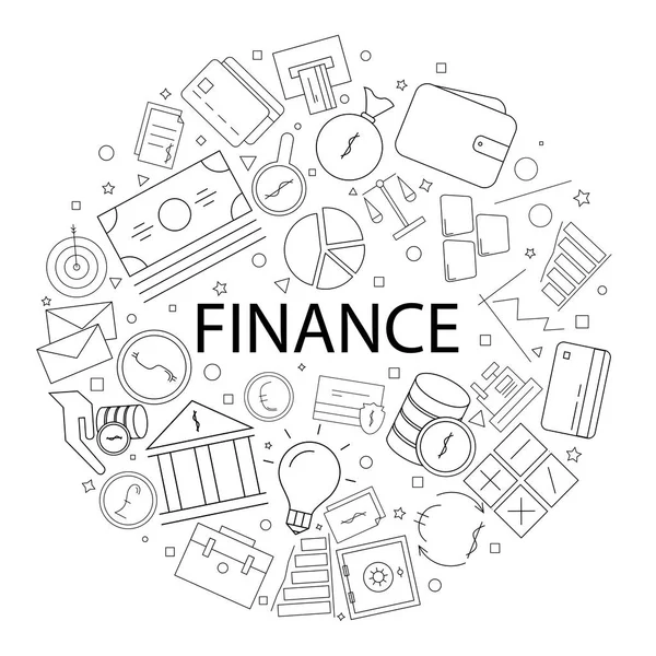 Vector Finance Pattern Word Finance Background — Stock Vector
