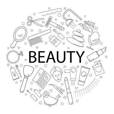 Word ile vektör güzellik desen. Güzellik arka plan