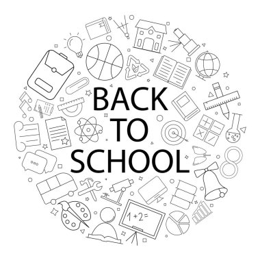 Vektör okul desen kelime ile başa. Geri okul arka plana