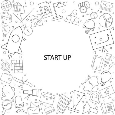 Satırı simgesi kökenli başlatmak. Doğrusal vektör desen.