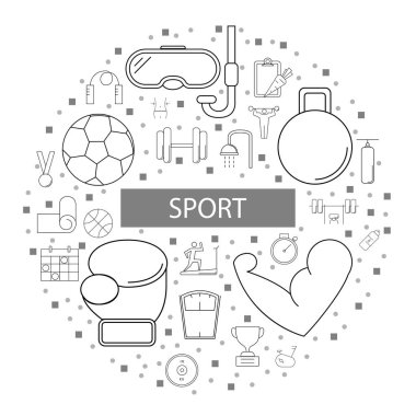 Spor kökenli satırı simgesi. Doğrusal vektör desen