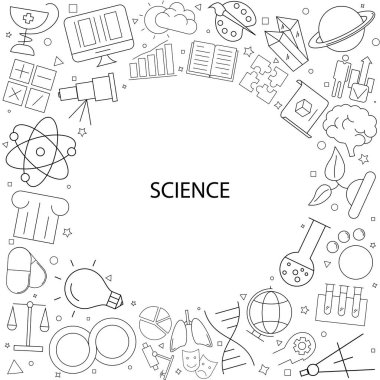Bilim kökenli satırı simgesi. Doğrusal vektör desen