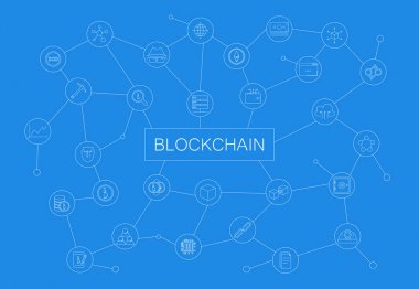 Blockchain kelime ile kutsal kişilerin resmi