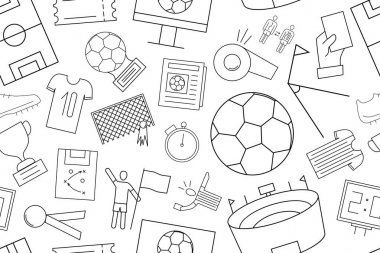 Vektör futbol desen. Futbol sorunsuz arka plan