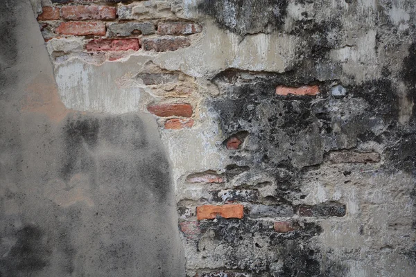 A régi téglafal háttér textúra repedt beton — Stock Fotó