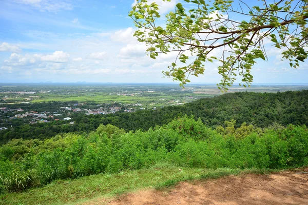 Landscape view from top of mountain with nice sky — Stock Photo, Image