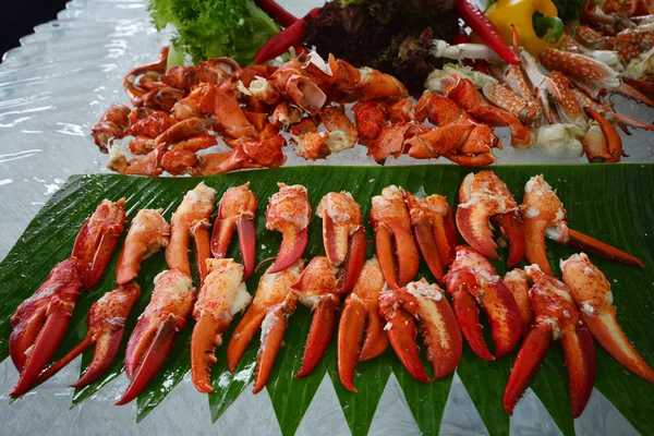 Krabben, Meeresfrüchte-Buffet im Hotelrestaurant — Stockfoto