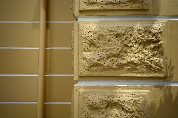 Фон из желтого цвета Кирпичная стена — стоковое фото